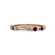 1 - Alicia 2.60 mm Red Garnet and Diamond 8 Stone Wedding Band 