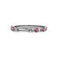 1 - Alicia 2.60 mm Rhodolite Garnet and Diamond 8 Stone Wedding Band 