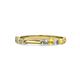 1 - Alicia 2.60 mm Yellow Sapphire and Diamond 8 Stone Wedding Band 