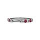 1 - Alicia 2.60 mm Ruby and Diamond 8 Stone Wedding Band 