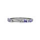 1 - Alicia 2.60 mm Tanzanite and Diamond 8 Stone Wedding Band 