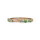 1 - Alicia 2.60 mm Green Garnet and Diamond 8 Stone Wedding Band 