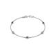 1 - Aizza (5 Stn/3mm) Petite Black and White Diamond Station Bracelet 