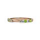 1 - Alicia 2.60 mm Peridot and Diamond 8 Stone Wedding Band 