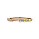 1 - Alicia 2.60 mm Yellow Sapphire and Diamond 8 Stone Wedding Band 