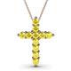 1 - Abella Yellow Sapphire Cross Pendant 