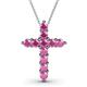1 - Abella Pink Sapphire Cross Pendant 