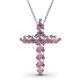 1 - Abella Pink Tourmaline Cross Pendant 