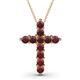 1 - Abella Red Garnet Cross Pendant 