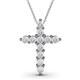 1 - Abella White Sapphire Cross Pendant 