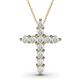 1 - Abella White Sapphire Cross Pendant 
