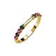 2 - Alicia 2.60 mm Ruby and Black Diamond Wedding Band 