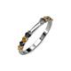 2 - Alicia 2.60 mm Citrine and Black Diamond Wedding Band 