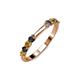 2 - Alicia 2.60 mm Citrine and Black Diamond Wedding Band 