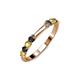 2 - Alicia 2.60 mm Yellow Sapphire and Black Diamond Wedding Band 