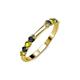 2 - Alicia 2.60 mm Yellow and Black Diamond Wedding Band 