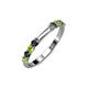 2 - Alicia 2.60 mm Peridot and Black Diamond Wedding Band 