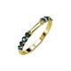 2 - Alicia 2.60 mm Blue and Black Diamond Wedding Band 