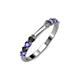 2 - Alicia 2.60 mm Tanzanite and Black Diamond Wedding Band 
