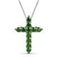 1 - Abella Green Garnet Cross Pendant 