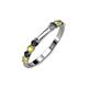 2 - Alicia 2.60 mm Yellow Sapphire and Black Diamond Wedding Band 