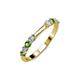 3 - Alicia 2.60 mm Green Garnet and Diamond 8 Stone Wedding Band 