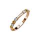 3 - Alicia 2.60 mm Citrine and Diamond 8 Stone Wedding Band 