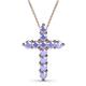1 - Abella Tanzanite Cross Pendant 