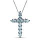 1 - Abella Aquamarine Cross Pendant 