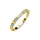 3 - Alicia 2.60 mm Yellow Sapphire and Diamond 8 Stone Wedding Band 