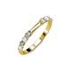 3 - Alicia 2.60 mm White Sapphire and Diamond 8 Stone Wedding Band 