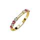3 - Alicia 2.60 mm Ruby and Diamond 8 Stone Wedding Band 