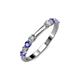 3 - Alicia 2.60 mm Tanzanite and Diamond 8 Stone Wedding Band 