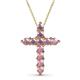 1 - Abella Pink Tourmaline Cross Pendant 