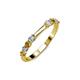 3 - Alicia 2.60 mm Citrine and Diamond 8 Stone Wedding Band 