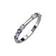 3 - Alicia 2.60 mm Iolite and Diamond 8 Stone Wedding Band 