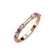 3 - Alicia 2.60 mm Rhodolite Garnet and Diamond 8 Stone Wedding Band 