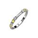 3 - Alicia 2.60 mm Yellow Sapphire and Diamond 8 Stone Wedding Band 