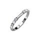 3 - Alicia 2.60 mm White Sapphire and Diamond 8 Stone Wedding Band 