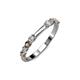 3 - Alicia 2.60 mm Smoky Quartz and Diamond 8 Stone Wedding Band 