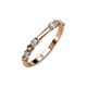 3 - Alicia 2.60 mm Smoky Quartz and Diamond 8 Stone Wedding Band 