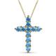1 - Abella Blue Topaz Cross Pendant 