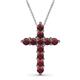 1 - Abella Red Garnet Cross Pendant 