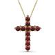 1 - Abella Red Garnet Cross Pendant 