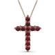1 - Abella Red Garnet Cross Pendant 