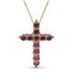 1 - Abella Rhodolite Garnet Cross Pendant 