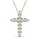 1 - Abella White Sapphire Cross Pendant 