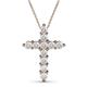 1 - Abella White Sapphire Cross Pendant 