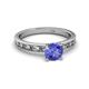 4 - Niah Classic 6.50 mm Round Tanzanite Solitaire Engagement Ring 