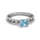 4 - Niah Classic 6.50 mm Round Aquamarine Solitaire Engagement Ring 